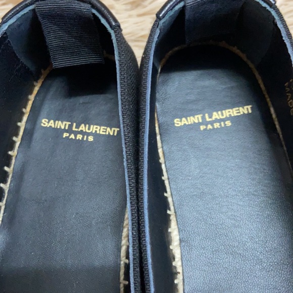 YSL Embroidered Espadrilles in Black Canvas - Picture 5 of 11